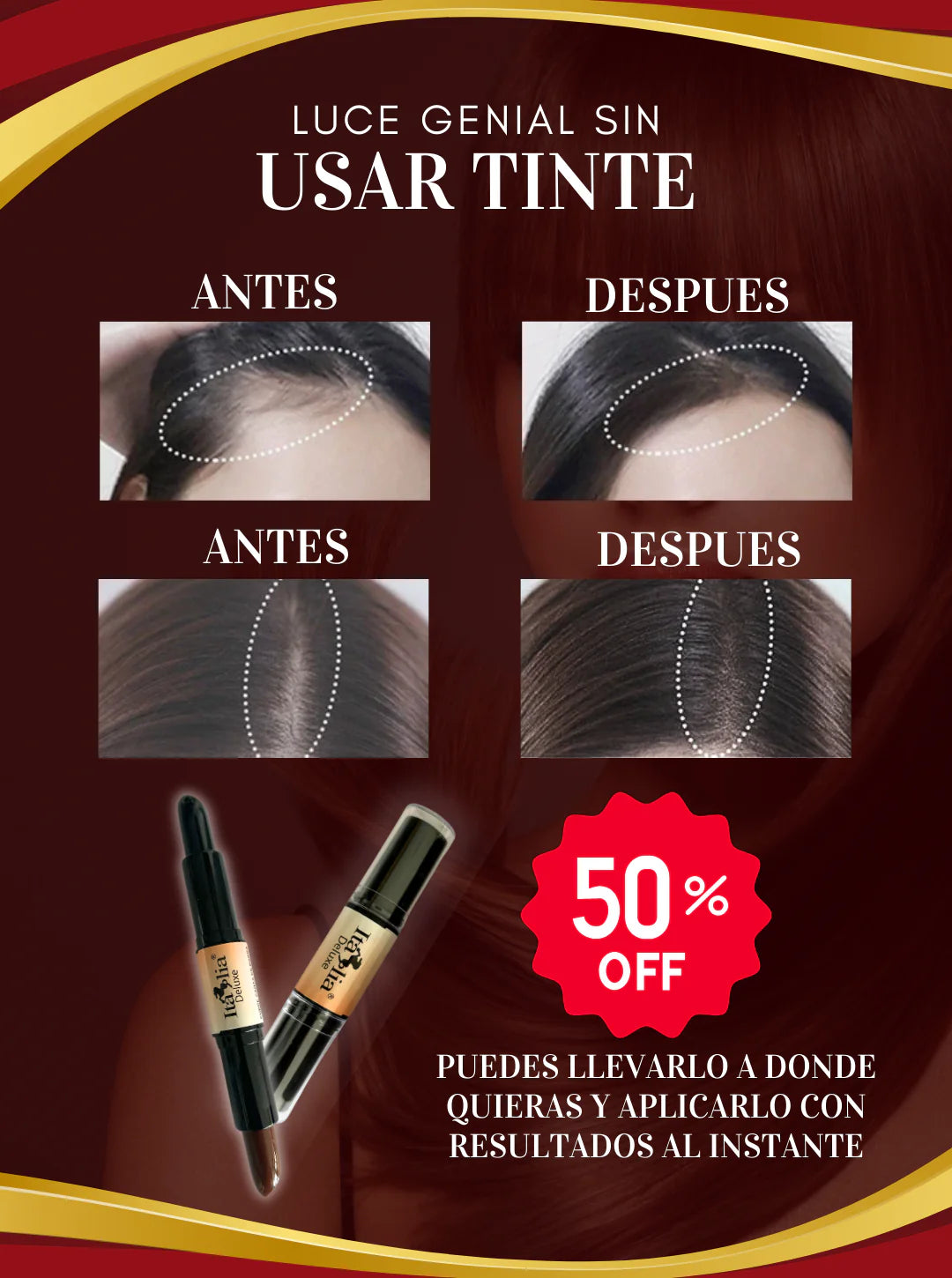 🖌️¡ Lápiz Cubre Canas! 40% OFF🌈